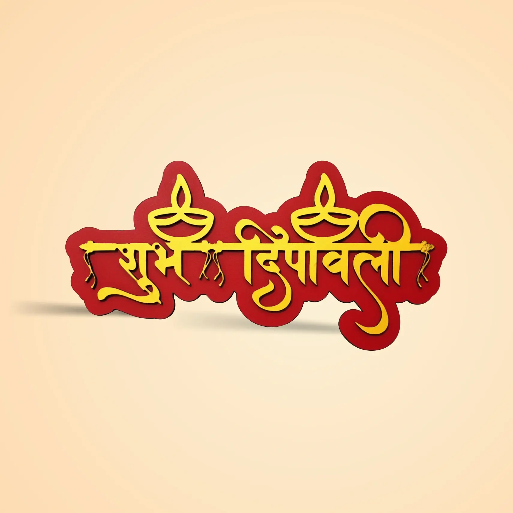 Woodkey Diwali Shubh Deepavali Wall Hanging Decoration – Bring Auspicious Vibes to Your Home - Image 2