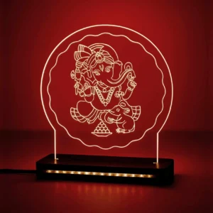 Ganesha Engraved LED Lamp – Spiritual Glow for Your Home Décor