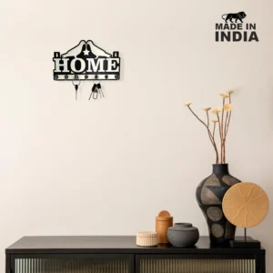 Alternative view of Woodkey Wooden Key Holder for Wall | Decorative Home Key Stand with 7 Hooks | Stylish Wall Hanging Key Organizer Rack for Keys & Small Accessories