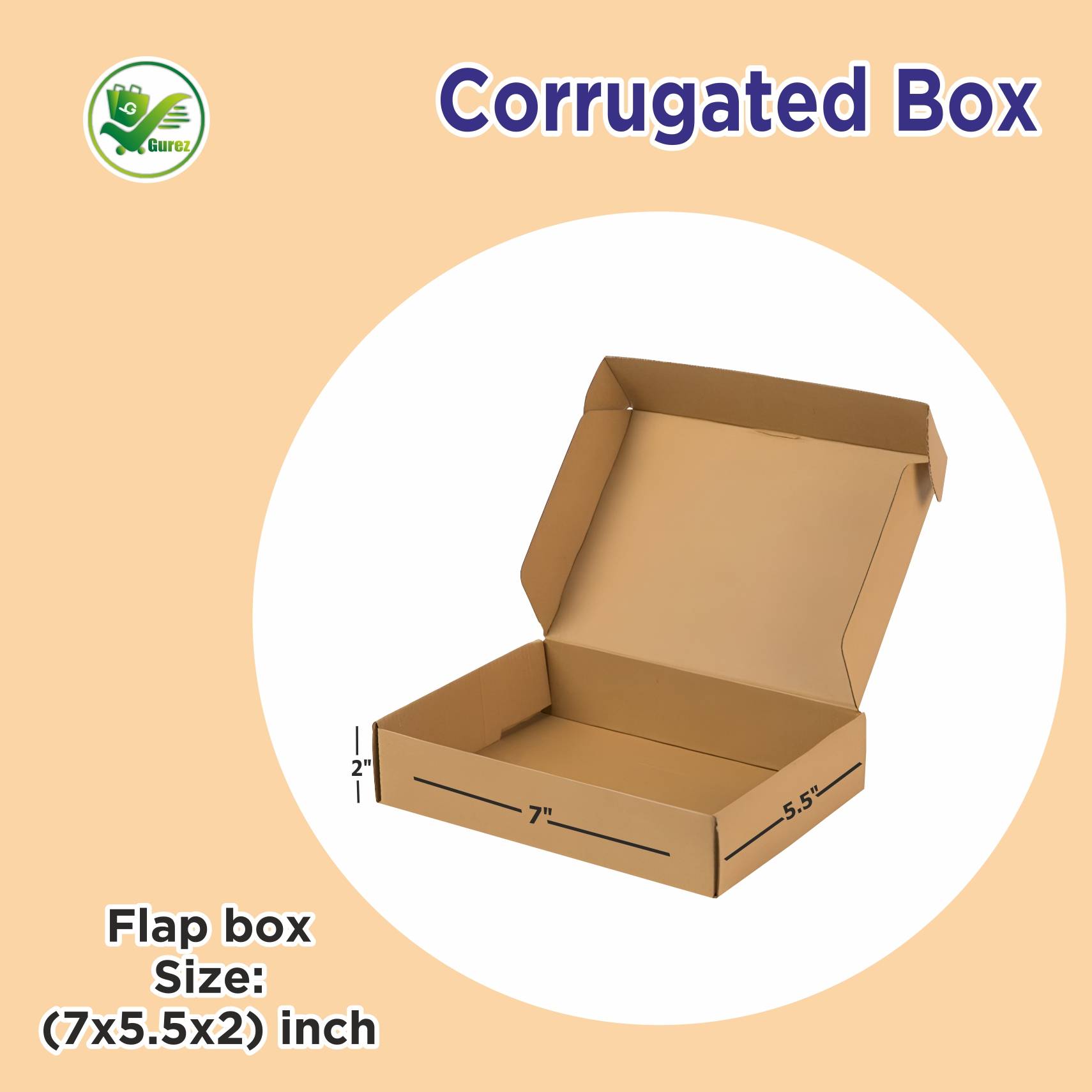 Box Brother 3-Ply Brown Flap Box 7Lx5.5Wx2H Inch – Durable Mailer Box And  Self-Locking Packaging Solution