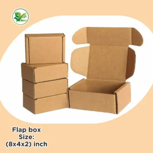 Alternative view of Box Brother 3 ply Brown Corrugated Carton Flap Box Size 8X4X2 inches Length 8 inch Width 4 inch Height 2 inch Shipping Box Courier Box