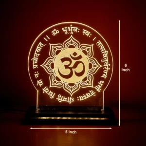 Engraved Om LED Lamp – A Sacred Glow for Modern Homes