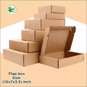 Alternative view of Box Brother 3 Ply Brown Corrugated Packing Box Flap Type Size: 10X7X3.5 Length 10 inch Width 7 inch Height 3.5 inch Shipping box Courier Box