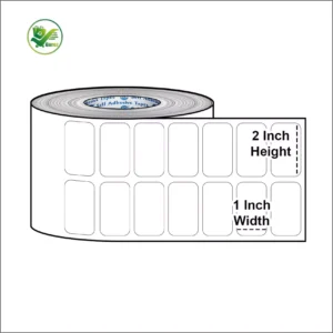 Alternative view of Box Brother Direct Thermal Label Paper Barcode Sticker | 1 x 2 inches, 25mm x 50mm-2 Ups || 2,000 Labels Per Roll || White Self Adhesive Sticker for Printing