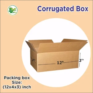 Box Brother 3 Ply Corrugated Cardboard Box Size: 12x4x3 Length 12 inch Width 4 inch Height 3 inch Shipping box Courier Box