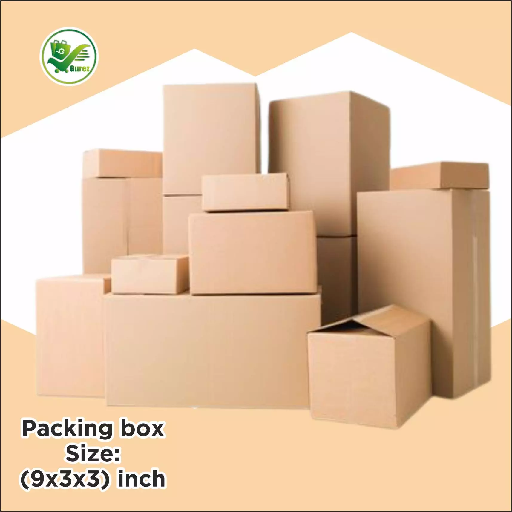 Box Brother 3 Ply Corrugated Cardboard Box Size: 9X3X3 Length 9 inch Width 3 inch Height 3 inch Shipping  Courier Box - Image 2
