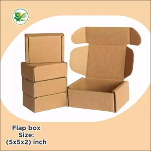 Alternative view of Box Brother 3 Ply Brown Corrugated Flap Packaging Box Size: 5x5x2 Length 5 inch Width 5 inch Height 2 inch 3Ply Corrugated Packaging Box