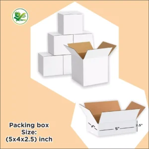 Alternative view of Box Brother 3 Ply White Corrugated Box Size: 5x4x2.5 Length 5 inch Width 4 inch Height 2.5 inch 3Ply custom cardboard packing boxes