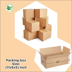 Alternative view of Box Brother 3 Ply Corrugated Cardboard Box Size: 11x6x5 Length 11 inch Width 6 inch Height 5 inch 3Ply Corrugated packing box