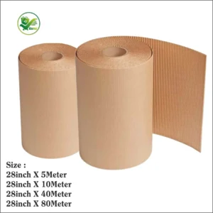 Box Brother 2 Ply 28 Inches Brown Corrugated Roll For E-Commerce Packaging 140gsm Paper