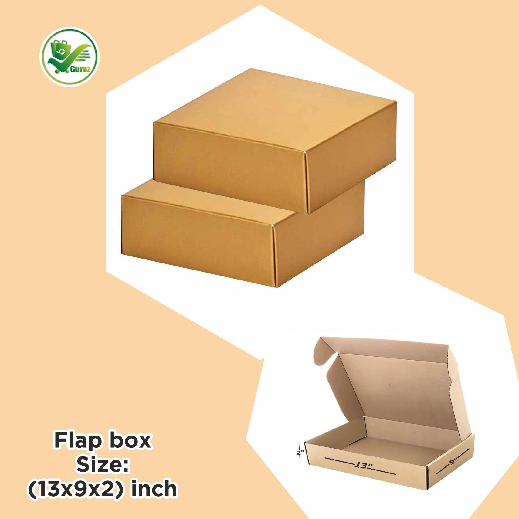 Box Brother 3 ply Brown Flap Box Size 13X9X2 inches, Shipping Box Courier Box - Image 4