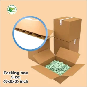 Alternative view of Box Brother 3 Ply Corrugated Cardboard Box Size: 8x8x3 Length 8 Inch Width 8 Inch Height 3 Inch Shipping Box Courier Box for packing