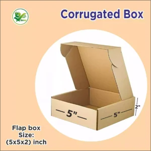 Box Brother 3 Ply Brown Corrugated Flap Packaging Box Size: 5x5x2 Length 5 inch Width 5 inch Height 2 inch 3Ply Corrugated Packaging Box