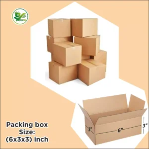 Alternative view of Box Brother 3 Ply Corrugated Cardboard Box Size: 6X3X3 Length 6 inch Width 3 inch Height 3 inch Shipping box Courier Box