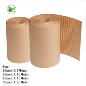 Box Brother 2 Ply 30 Inches Brown Corrugated Roll For E-Commerce Packaging 140gsm Paper