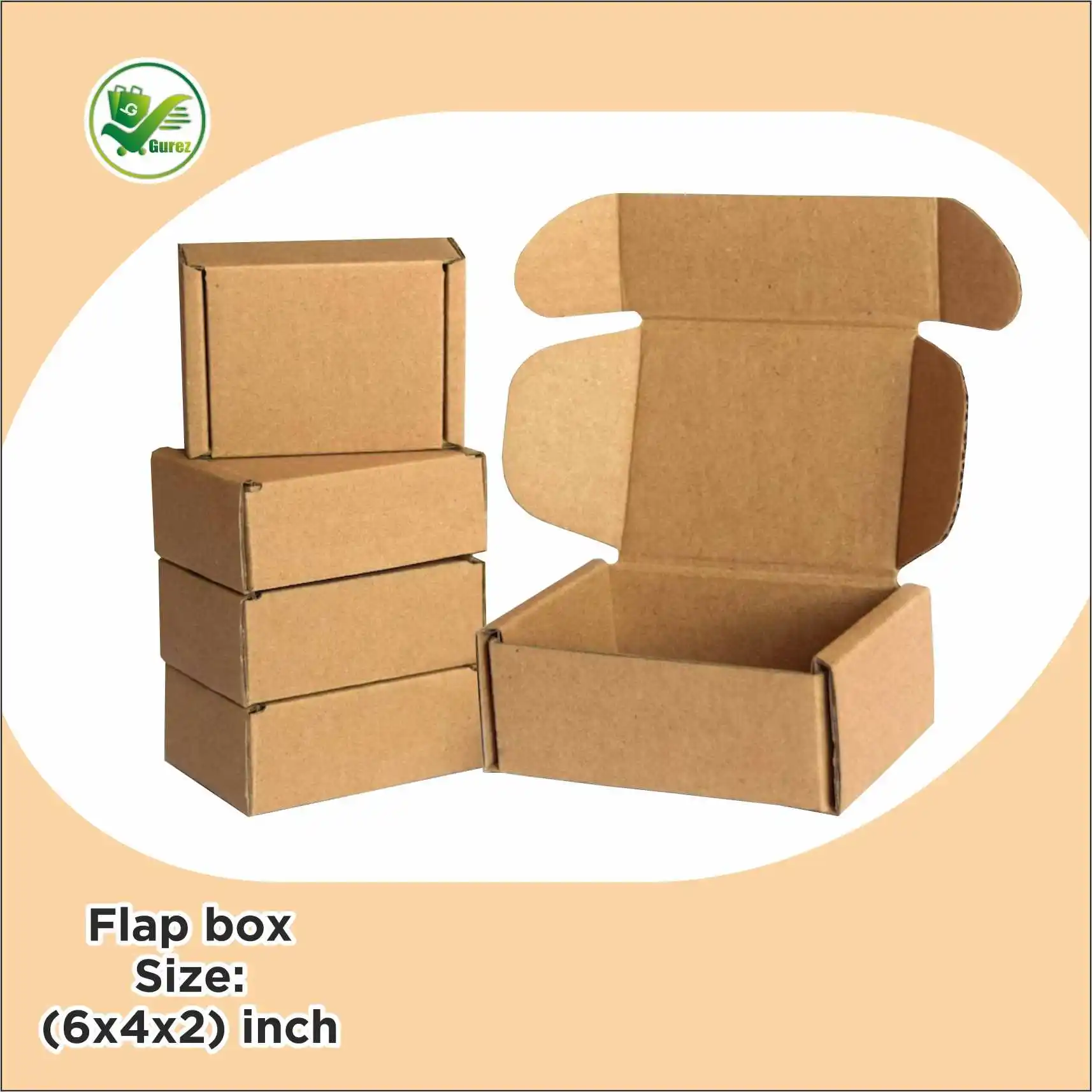Box Brother 3 Ply Brown Flap box Corrugated Packaging Box Size: 6x4x2 Length 6 inch Width 4 inch Height 2 inch 3Ply Corrugated Packaging Box - Image 2
