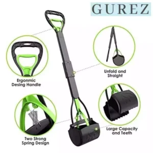 Alternative view of GUREZ Poop Scooper for Dogs and Cats, Pet Waste Potty Picker Folding with Portable Long Handle, Large Size 24 Inches, Suitable for All Pets