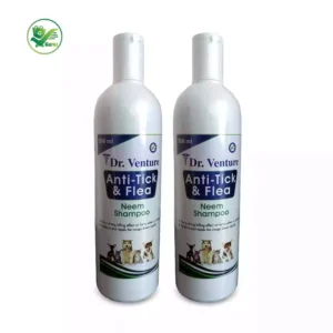 Dr Venture Natural Neem with Aromatic Oil for Anti-Itching, Insect Repellent Anti-Tick and Flea Dog and Cat Shampoo 500 ml Pack of 2