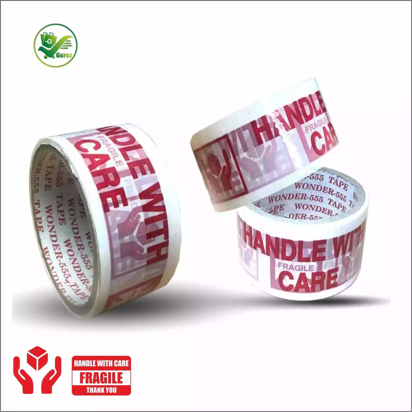 Box Brother Cello Tape 2 Inch 60 mtr | Printed Packaging Tape | Handle with Care Fragile Tape Printed - Image 3