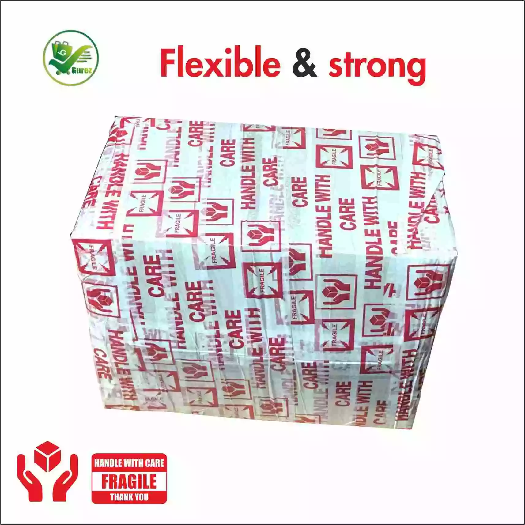 Box Brother Cello Tape 2 Inch 60 mtr | Printed Packaging Tape | Handle with Care Fragile Tape Printed - Image 4