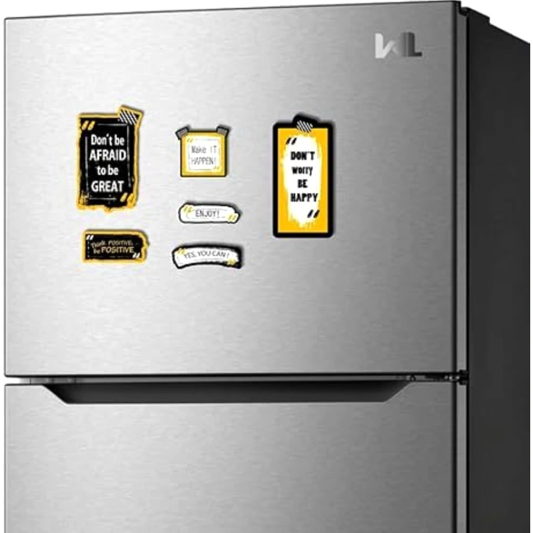 Woodkey Positive Quote Fridge Magnet Set of 6 | Motivational Kitchen Decor with Uplifting Messages – Ideal for Home, Office & Gifting - Image 3