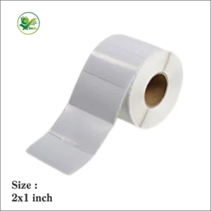 Box Brother Direct Thermal Label Paper Barcode Sticker || 2 x 1 inches, 25mm x 50mm || 1,000 Labels Per Roll || White Self Adhesive Sticker for Printing
