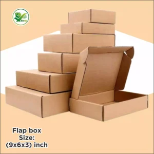 Alternative view of Box Brother 3 Ply Brown Flap box Corrugated Packaging Box Size: 9x6x3 Length 9 inch Width 6 inch Height 3 inch 3Ply Corrugated Packaging Box