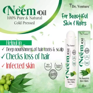 Alternative view of Dr. Venture Neem Oil 200 ml 100% Pure & Natural Cold Pressed Neem Oil For Beautiful Skin And Hairs And Also Used For Spray On Plants & Garden 200 ml of hair oil