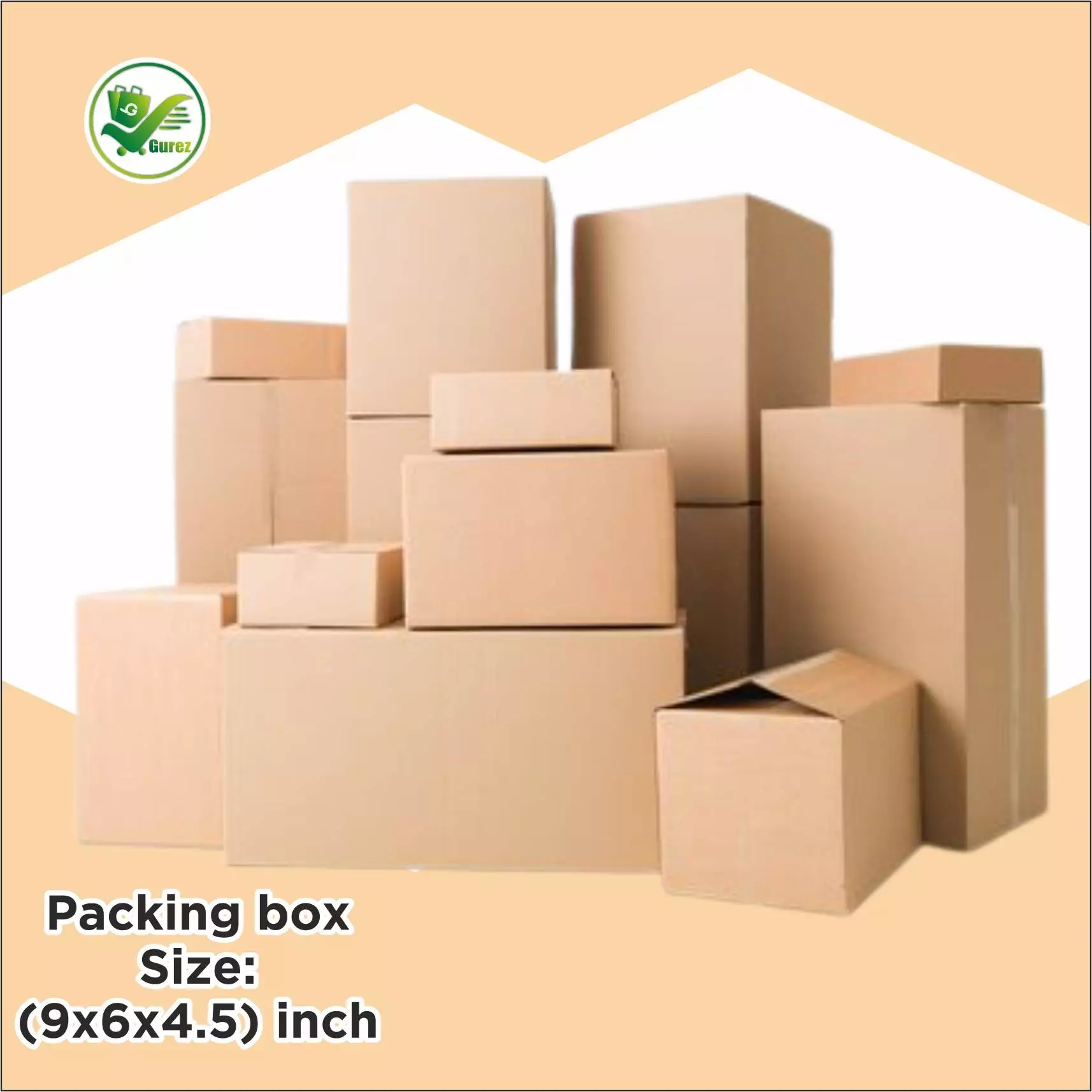Box Brother3 Ply Corrugated Cardboard Box Size: 9X6X4.5 Length 9 inch Width 6 inch Height 4.5 inch Shipping Courier Box - Image 2