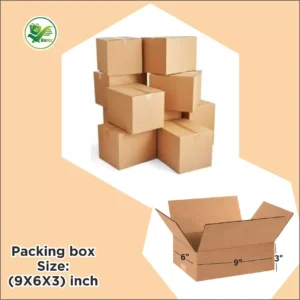 Alternative view of Box Brother 3 Ply Corrugated Cardboard Box Size: 9x6x3 Length 9 inch Width 6 inch Height 3 inch Shipping box Courier Box