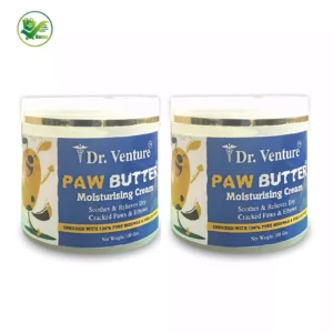 Dr Venture Paw Butter Moisturising Cream for Pets Like Dogs and Cats for Cracked, Dry and Chapped Paws and Elbows Enriched with Pure Beeswax and Shea Butter (200Gm)
