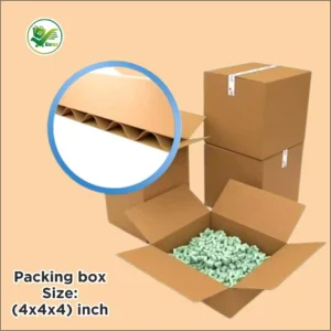 Alternative view of Box Brother 3 Ply Corrugated Cardboard Box Packing box Size: 4x4x4 Length 4 inch Width 4 inch Height 4 inch 3Ply Corrugated packing box