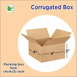 Box Brother 3 Ply Corrugated Cardboard Box Brown Carton Box (4x4x3 Inch) – Small, Strong & Eco-Friendly