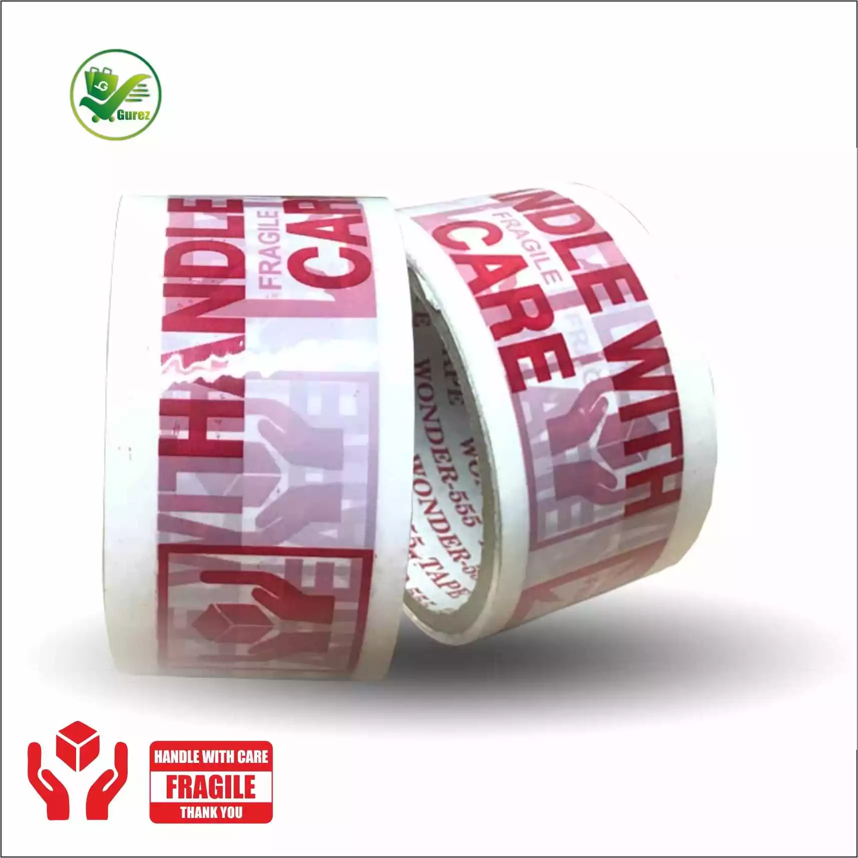 Box Brother Cello Tape 2 Inch 60 mtr | Printed Packaging Tape | Handle with Care Fragile Tape Printed